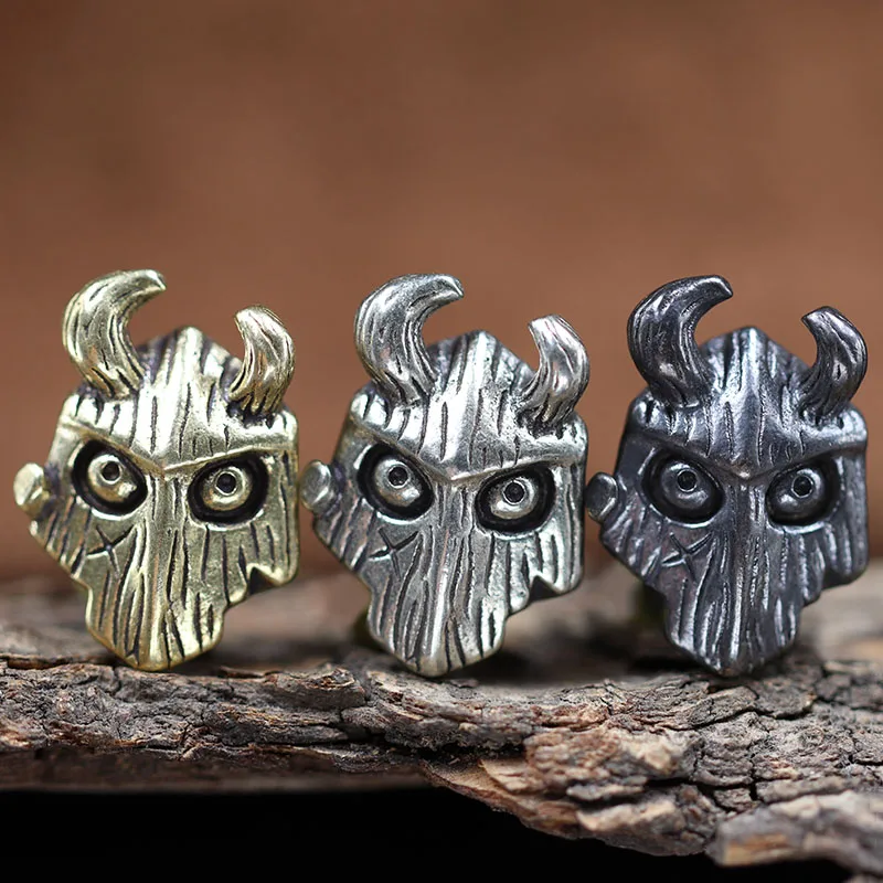 Forest Guardian mosiężny nóż koralik EDC Outdoor DIY akcesoria Paracord ręcznie tkany smycz wisiorek lina do parasola wiszący urok