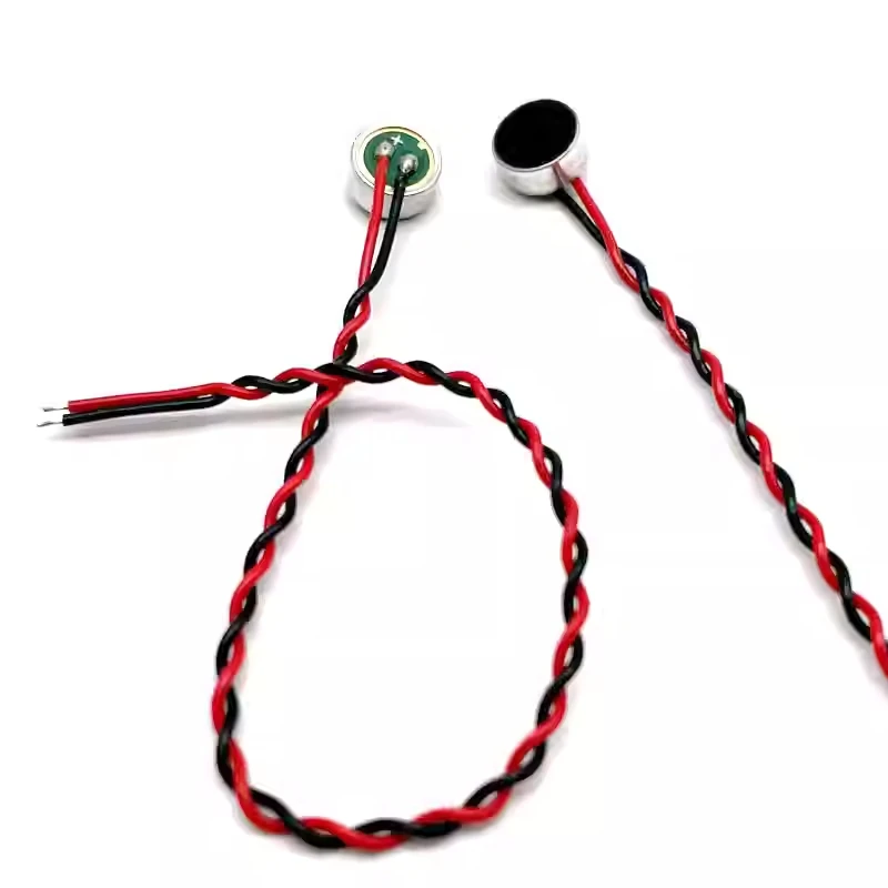 6027 welding wire microphone head with wire microphone, high-sensitivity electret capacitor pickup microphone, gold-plated micro