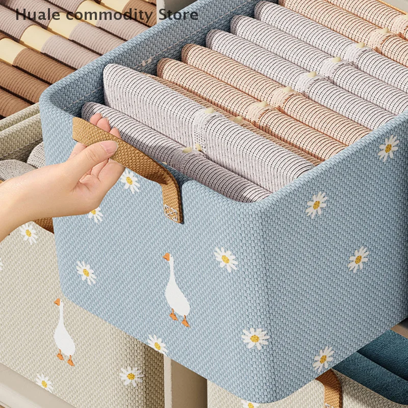 Caja de almacenamiento plegable para ropa y artículos diversos, con marco de acero, organización y almacenamiento de armario, 1 ud.