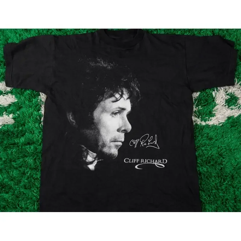 Vintage Music Of Cliff Richard T Shirt  Black S 4XL