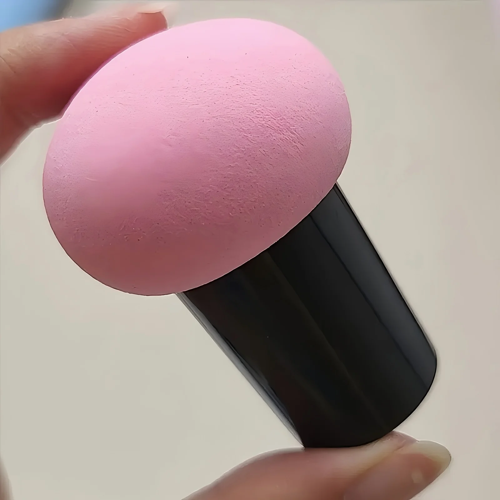 メイクアップミラーとメイクアップスポンジの2点セット、ミラー収納ボックス付きマッシュルームヘッドメイクアップスポンジセット、ウェットおよびドライパウダーパフ