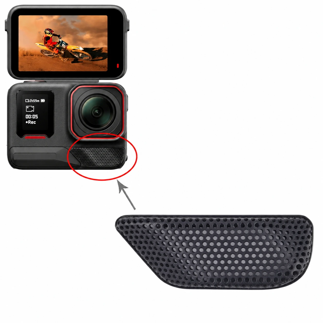 Replacement Camera Microphone Cover Mic Windshield Cover For Insta360 Ace Pro 2/For Insta360 X4 Repair Microphone Cover