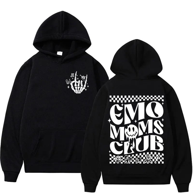 

Personalized Emo Moms Club Graphic Hoodies Pullover Men Women Fashion Aesthetic Clothing Sweatshirt Casual Oversized Hoodie Tops