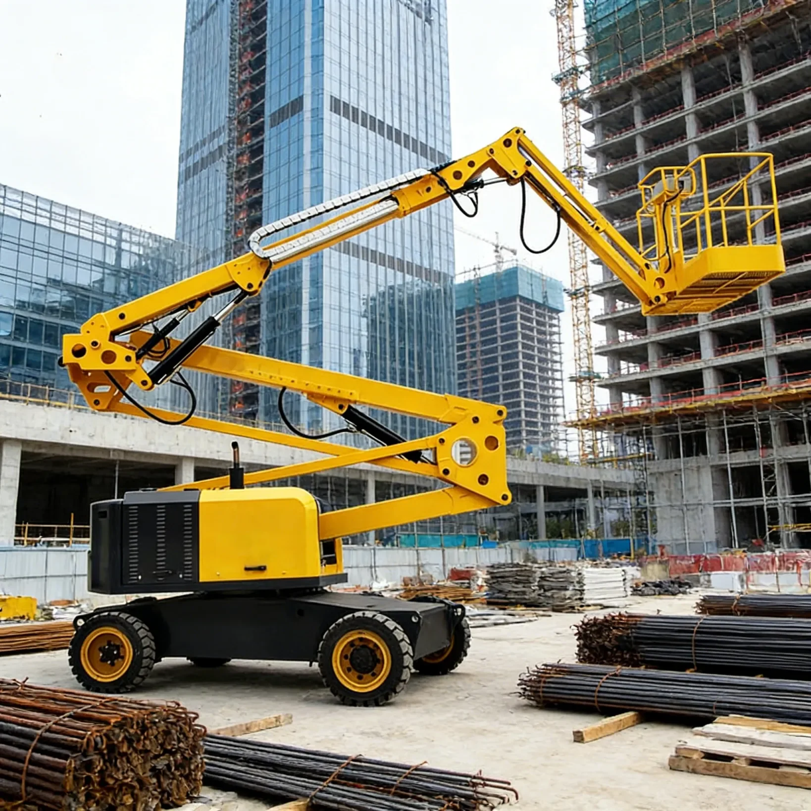 Durable Structure Boom Lift Well Built Sturdy Platform For Long Term Industrial Use