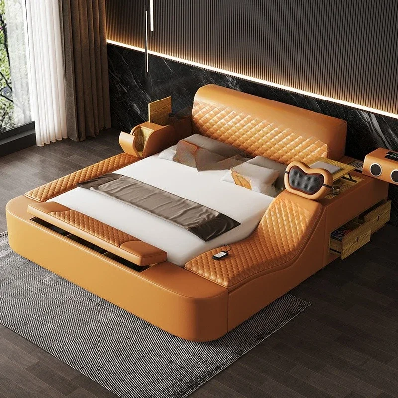 Deluxe multifunctional double bed