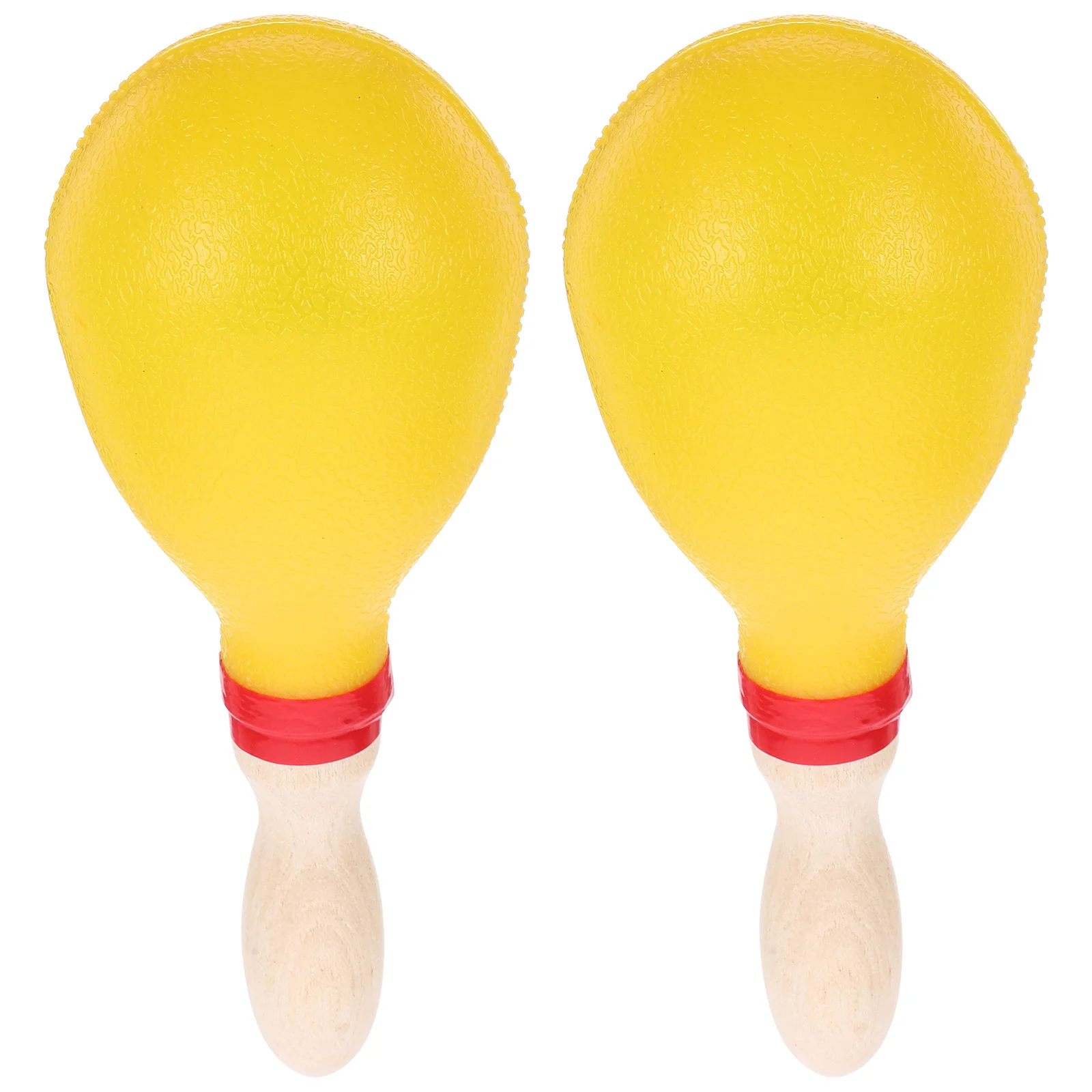 زوج واحد من أدوات قرع ماراكاس الخشبية لتطوير الوعي الموسيقي، لون بسيط ورقيق