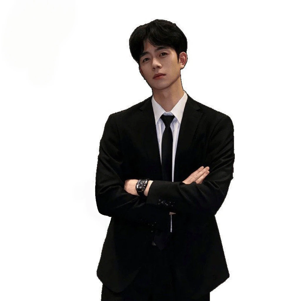 Black British Style Men's Business Suit Graduation Student 18th Anniversary Formal Wear Polyester Viscose Regular Fit Tailored