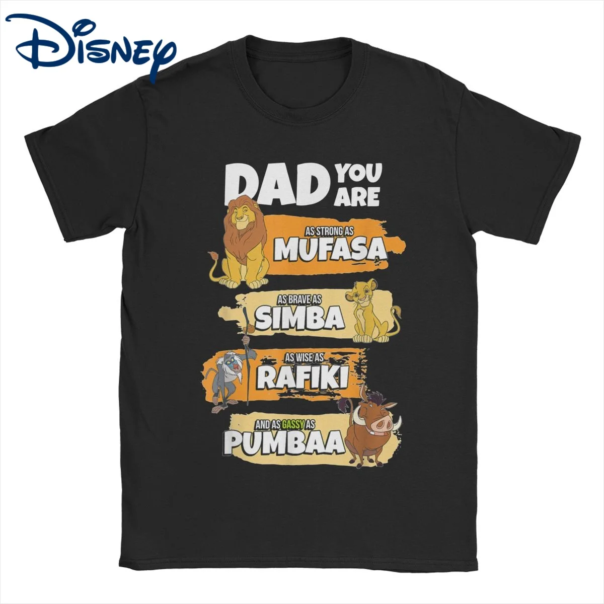 

The Lion King Dad You Are Word Stack T-Shirt for Men Women Disney Amazing Pure Cotton Tee Shirt T Shirt Birthday Gift Clothing