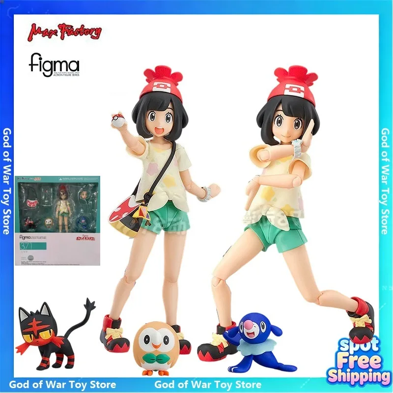Max factory production, figma mobile figurine series, popular anime Pok é mon Sun/Moon, main characters Selene and Lillie, gift