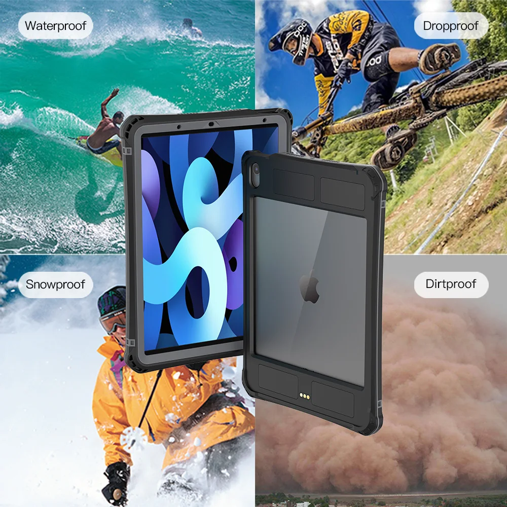 Outdoor 360 Full Waterproof Case For Apple iPad Air 11 2026 2025 2024 M4 M3 M2 Dust-proof Snow-proof Surfing For iPad Air 5 4