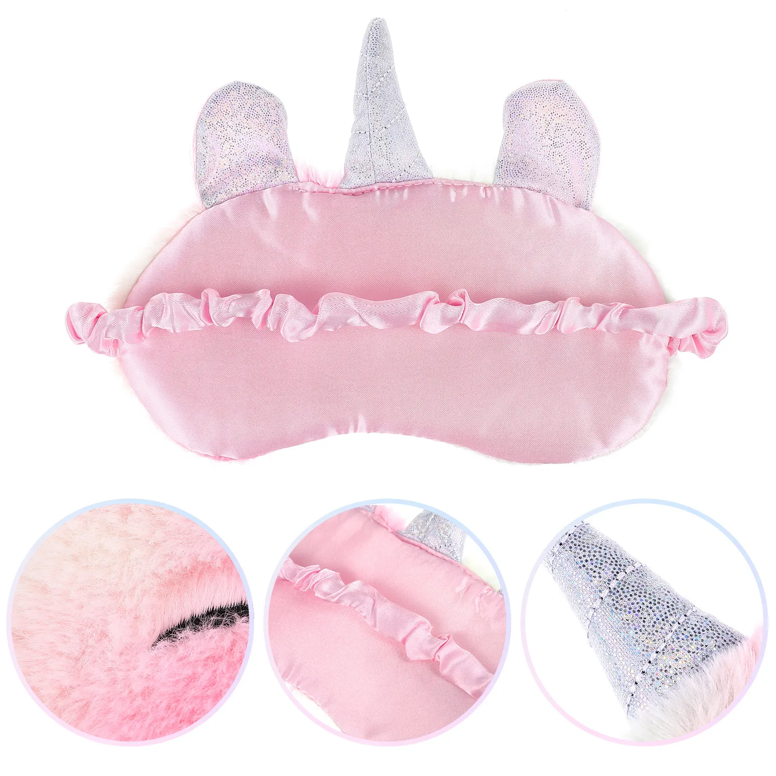 Unicorn Ice Cream Sleep Mask – Soft Silk Cotton Eye Cover, Adjustable for Home & Travel