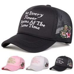 Unisex Not Every Letter Embroidery Baseball Net Caps Hip Hop Cap Spring Summer Outdoor Adjustable Casual Hats Sunscreen Hat