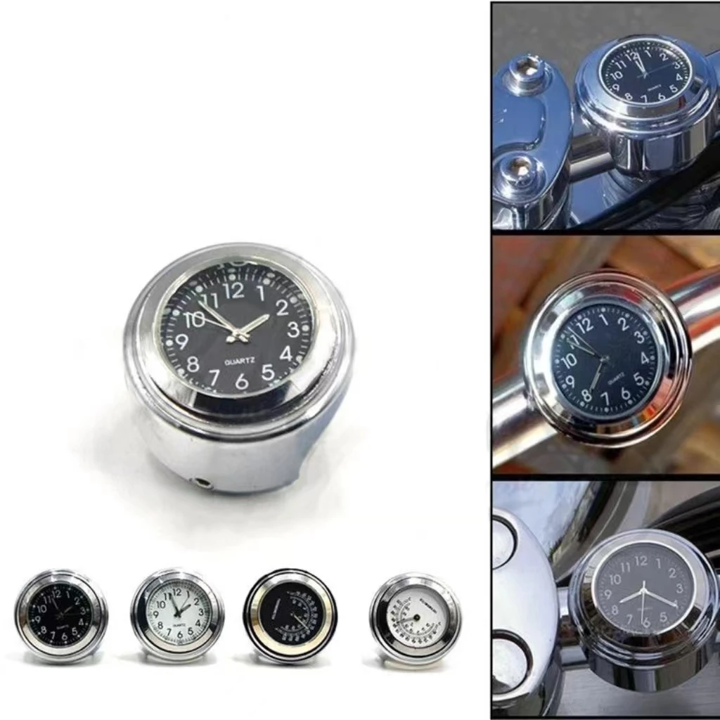 Motorcycle 22-25mm Alloy Bike Handlebar Mount Quartz Clock Watch Luminous Accessories for suzuki ltz ktm sxf z800 ducati monster