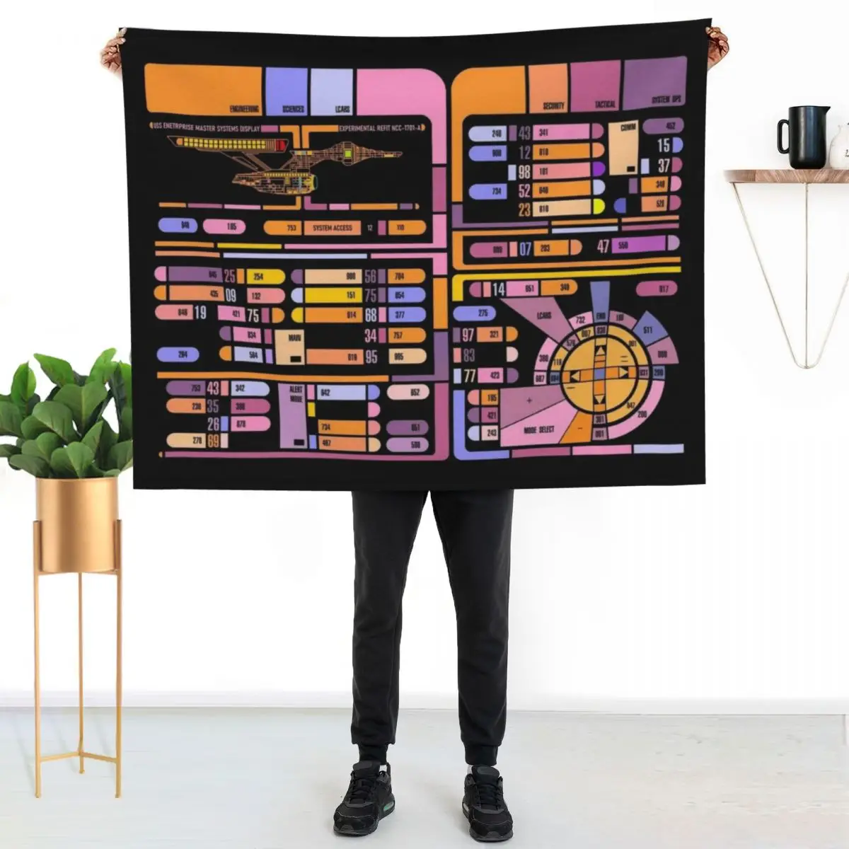 TNG Interface Space Future Control Panel Throw Blanket Loose Blankets For Baby Hairy Large Bed covers Thins Blankets