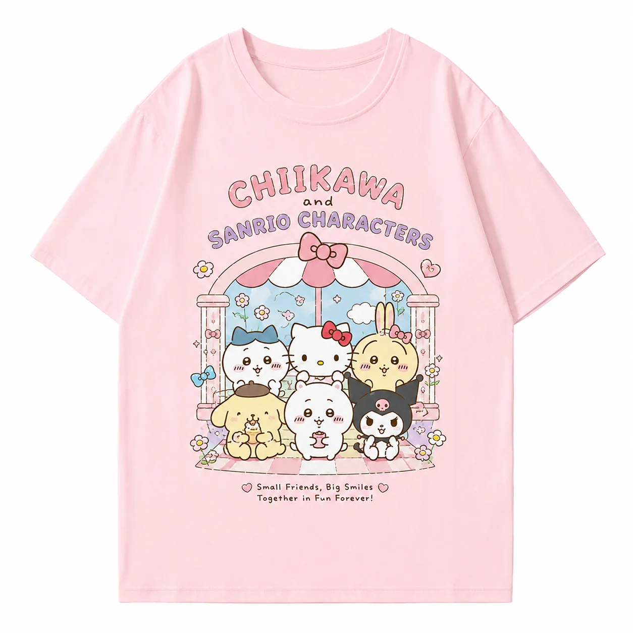 2026 CHIIKAWA Sommer Eltern-Kind Reines Baumwoll-T-Shirt Bequem Atmungsaktiv Hochwertig Ins Y2k Herren-T-Shirts – Detail 7