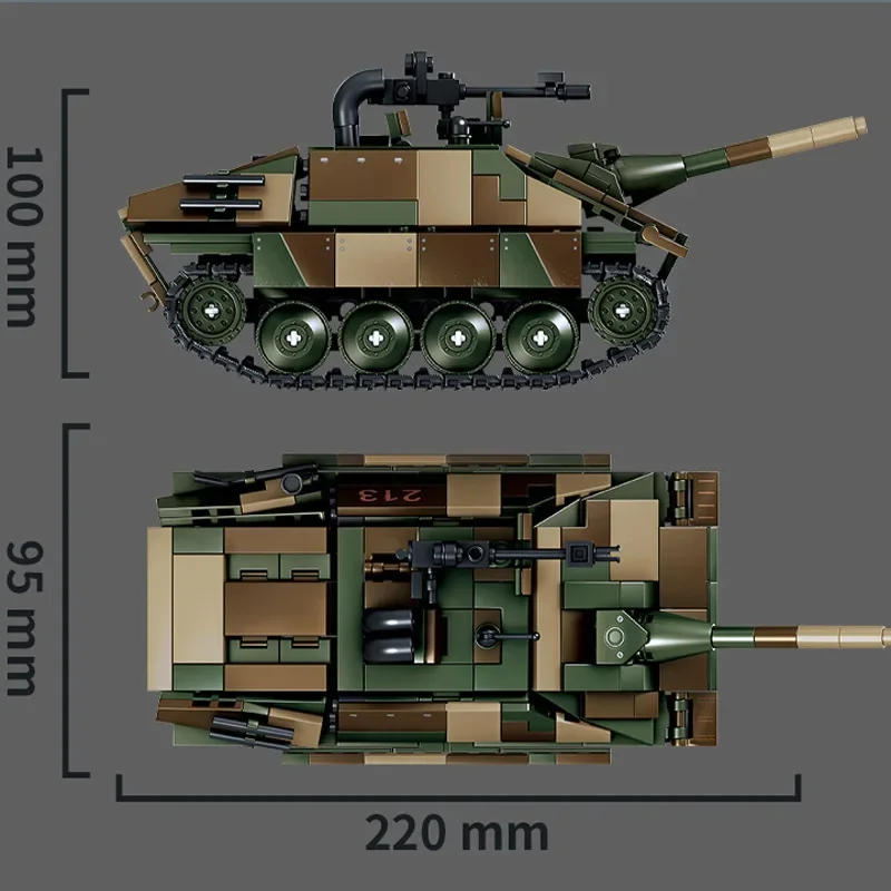 

LEYI военный охотник, танк-разрушитель, танки, строительные блоки, набор игрушек M40, самоходные артиллерийские фигурки, кирпичи, игрушки для мальчиков, подарок