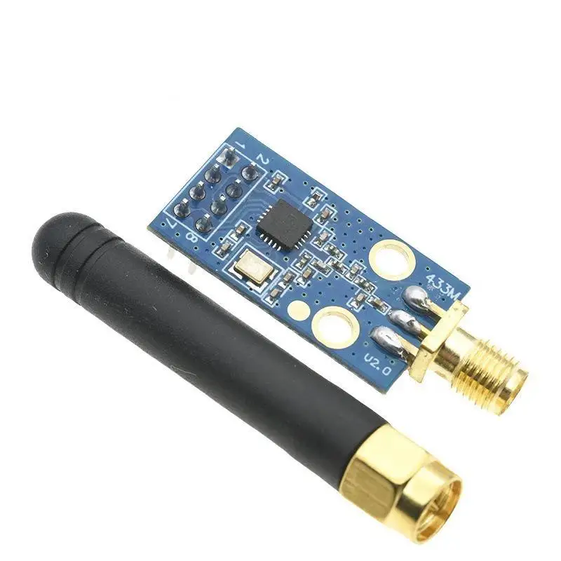 CC1101 433MHz Wireless Transceiver Module with SMA High‑Gain Glue Rod Antenna RF Wireless Communication Module