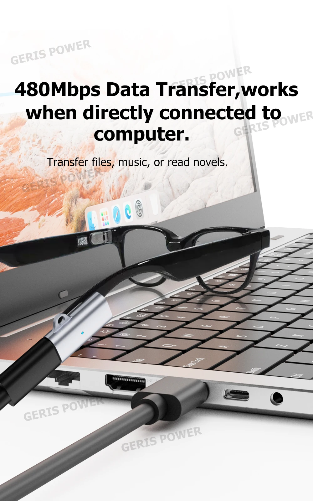 5-Pin Typ-C Magnetischer Ladeadapter-Stecker für Rokid AI Intelligente Brille USB-C Stromversorgungskonverter für Heimbüros – Detail 5