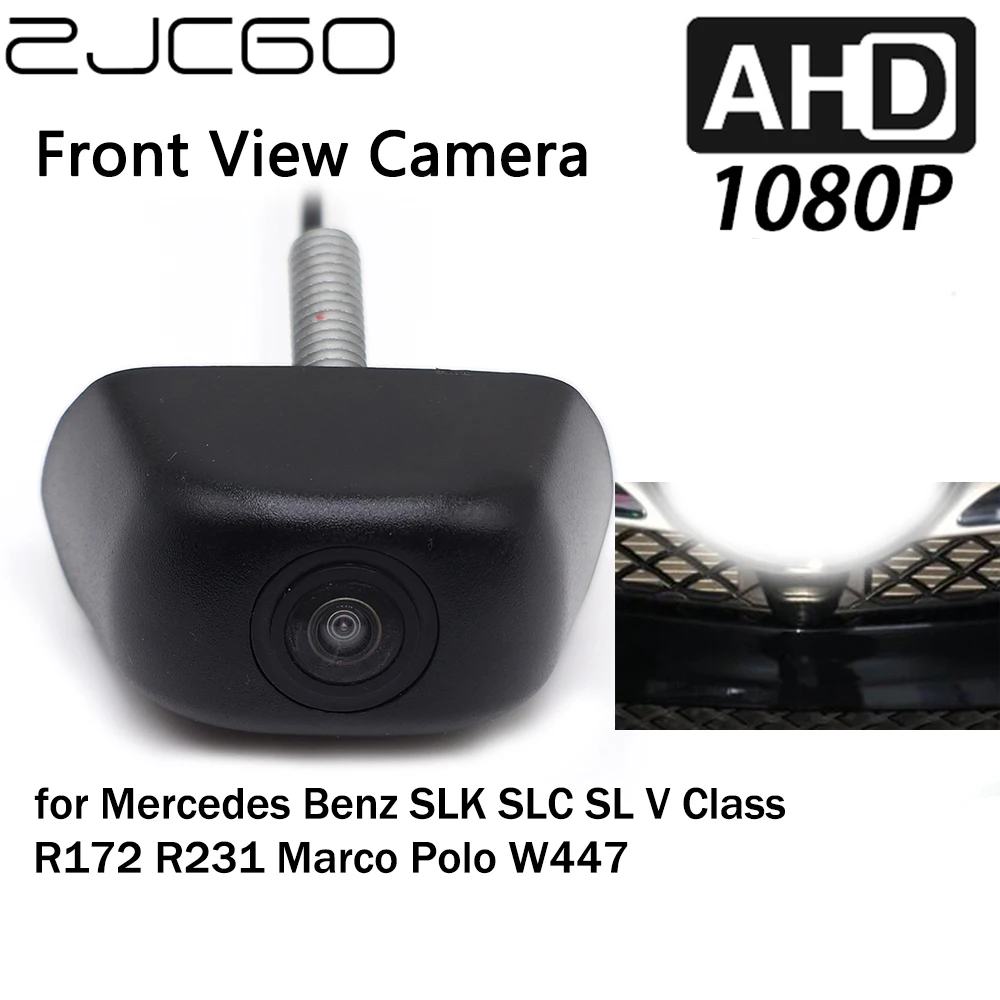 ZJCGO Car Front View LOGO Parking Camera AHD 1080P Night Vision for Mercedes Benz SLK SLC SL V Class R172 R231 Marco Polo W447