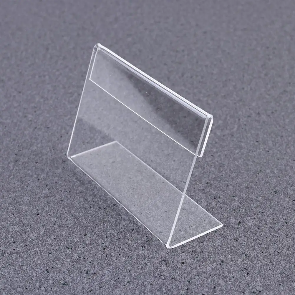 Acrylic Card Holder Display Stand for Signs Table Top Clear Transparent Desk Name Tag Menu Brochure Ad Holder Sign Displays