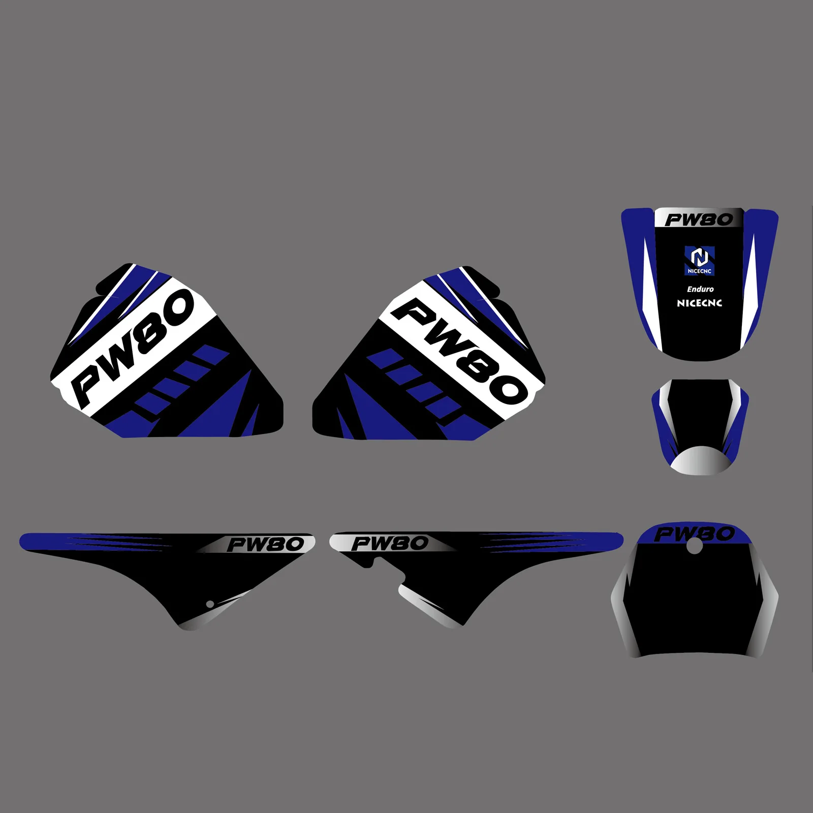 Nuovi stili personalizzati Team grafica sfondo adesivi decalcomania per Yamaha PW80 PW 80 tutti gli anni PIT Bike decorazione moto