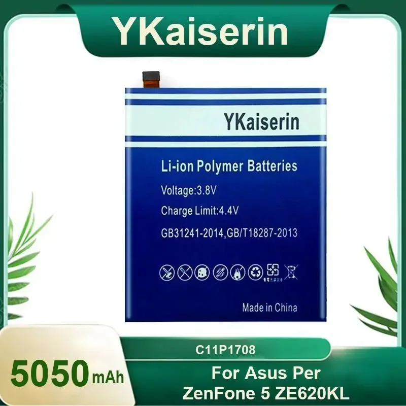 

YKaiserin for ASUS ZS620KL ZE620KL C11p1708 REAL 5050mah Battery for ASUS Zenfone 5 5Z ZE620KL X00QD ZS620KL Z01RD Batteries