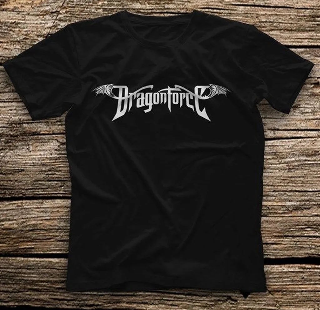 VTG DragonForce band logo T-shirt black Cotton Unisex All Sizes S-5XL 2F69