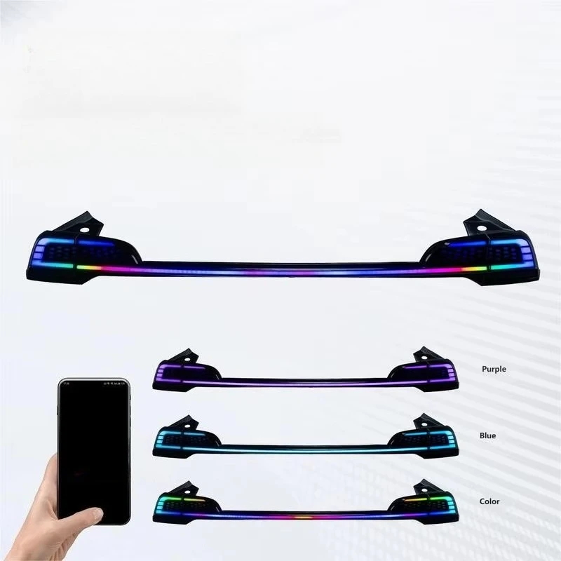 RGB Full-Width LED Turn Signal Daytime Running Light Through-Type Plug-and-Play 6000K Tail Light Assembly for Tesla Model 3