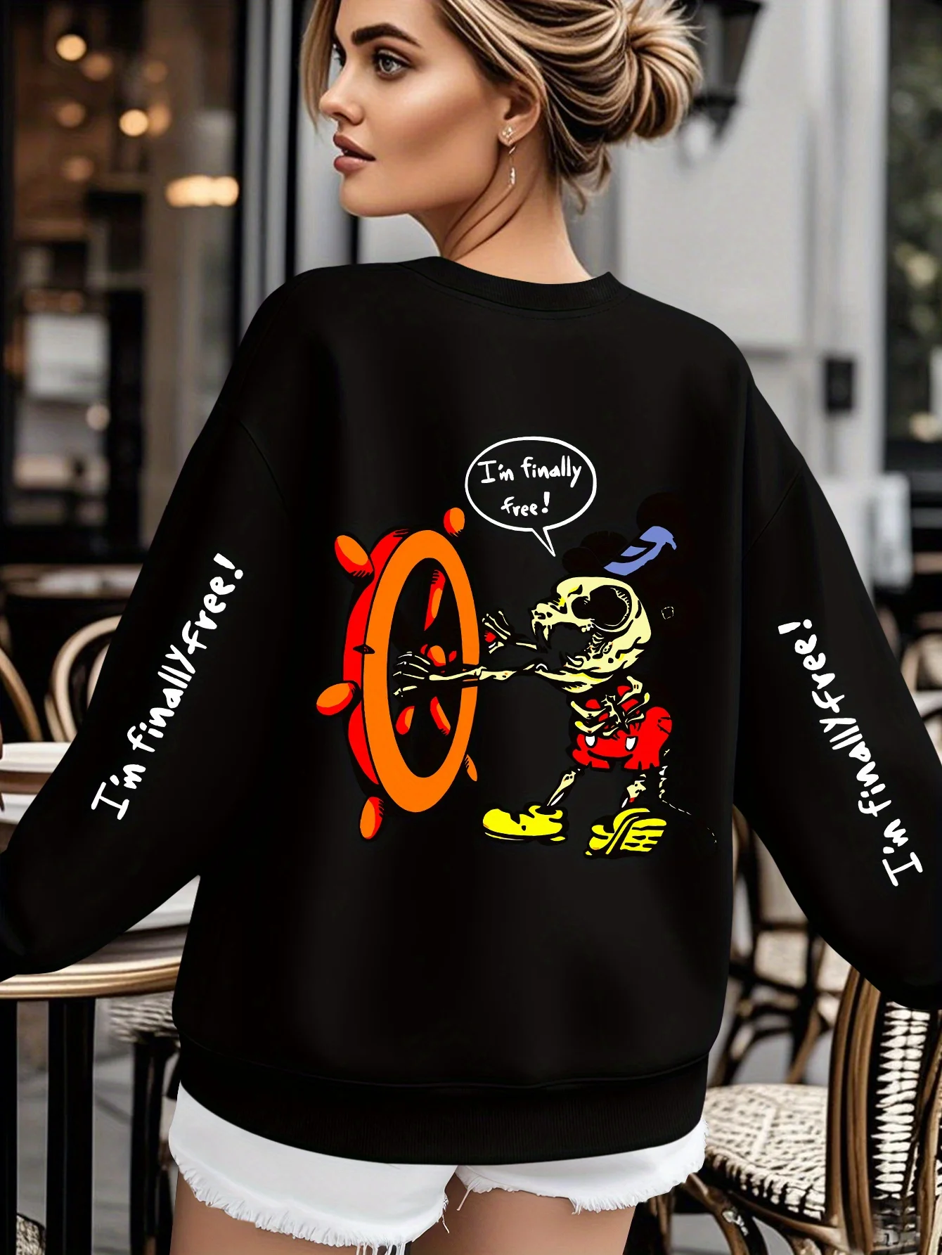 Femmes Disney Mickey conduire le gouvernail du bateau sweat à capuche polaire hommes coton automne hiver pull à capuche haut Sweats