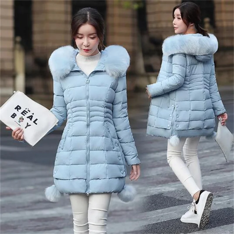 Faux Fur Parkas Women New Winter Down Cotton Jacket Women Thick Snow Wear Winter Coat Lady Clothing Female Jackets Parkas