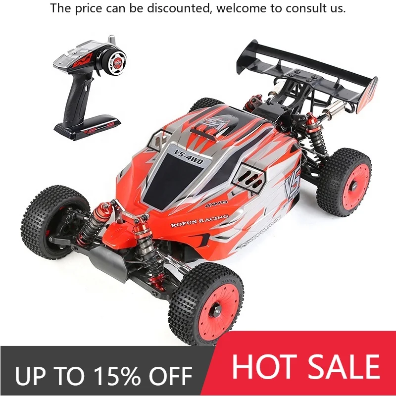 

ROFUN V5 PRO 1:5 Scale 4WD RC Nitro Buggy 2.4Ghz Remote Control Truck Hobby Model RTR 45CC Engine CNC Metal 75KG Servo