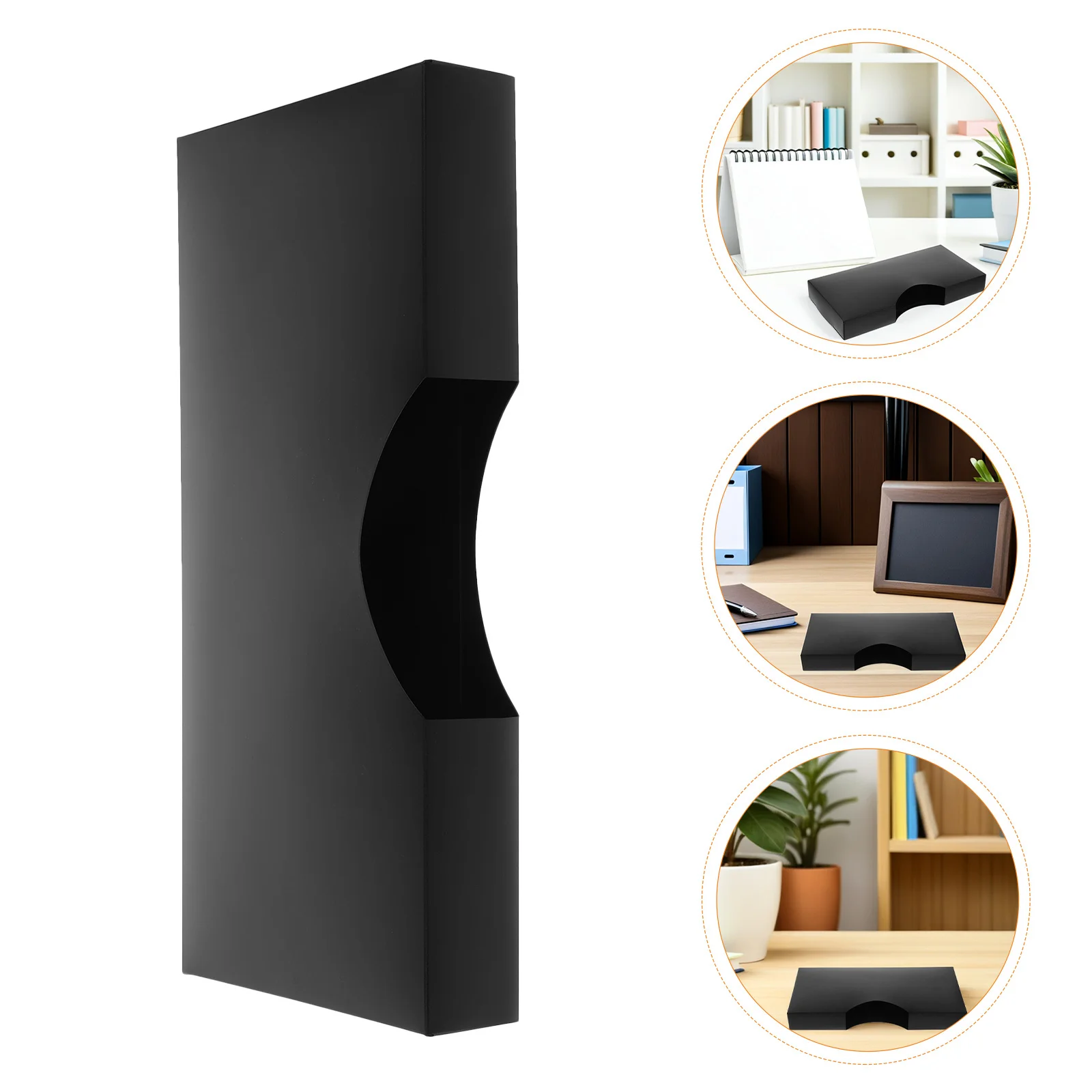 

2pcs Dispenser Organizer Black Plastic Single Side Table Top Box For Kitchen Lab Office Garage Glove Storage Holder Desk Tissue