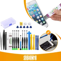 26 in 1 Mobile Phone Repair Tools Kit Opening Screwdriver for iPhone iPad Laptop Computer Disassemble Hand Tool Disassemble Kit