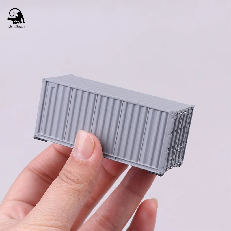 1:87 Scale Container Model 20 Feet Freight Car For Train Railway Scene Layout Diorama Accessories