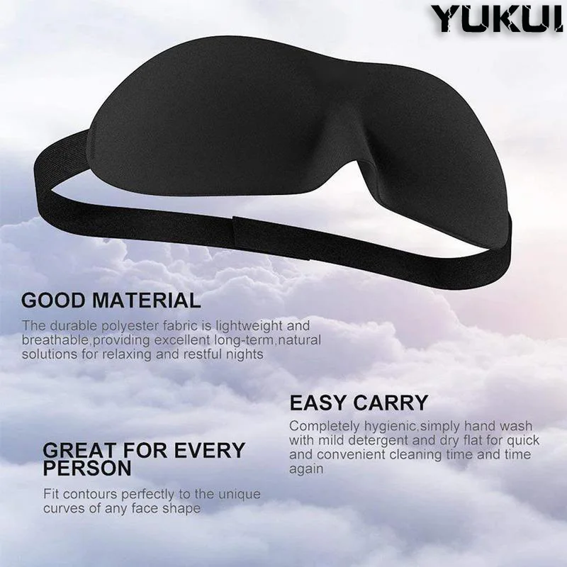 3D Shading Eyepatch Eye Relax Massager Night Eyeshade Travel Rest Eyes Cover Patch Paded Soft Sleeping Mask Breathable Blindfold