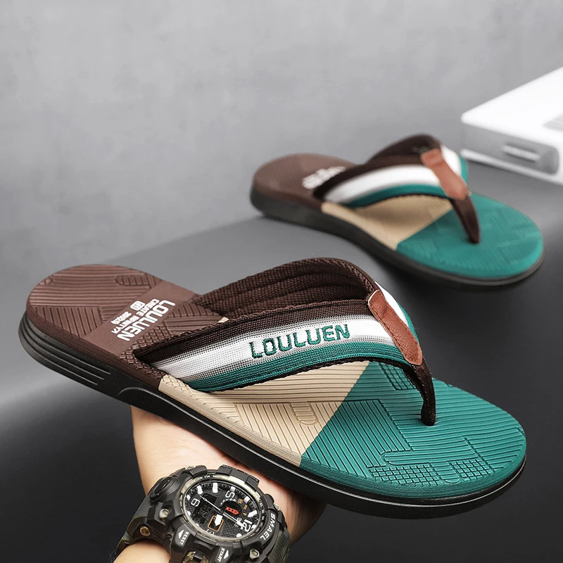 

Men's Flip-Flops New Style Summer Outdoor Non-Slip Anti-Odor Sandals Sports Casual Flip-Flops Beach Sandals Slippers