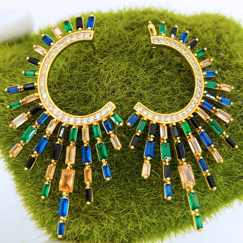 

Missvikki Original Fashion Trendy Earrings High Quality Cubic Zirconia Stones Jewelry for Women Girl Daily Party Best Gift