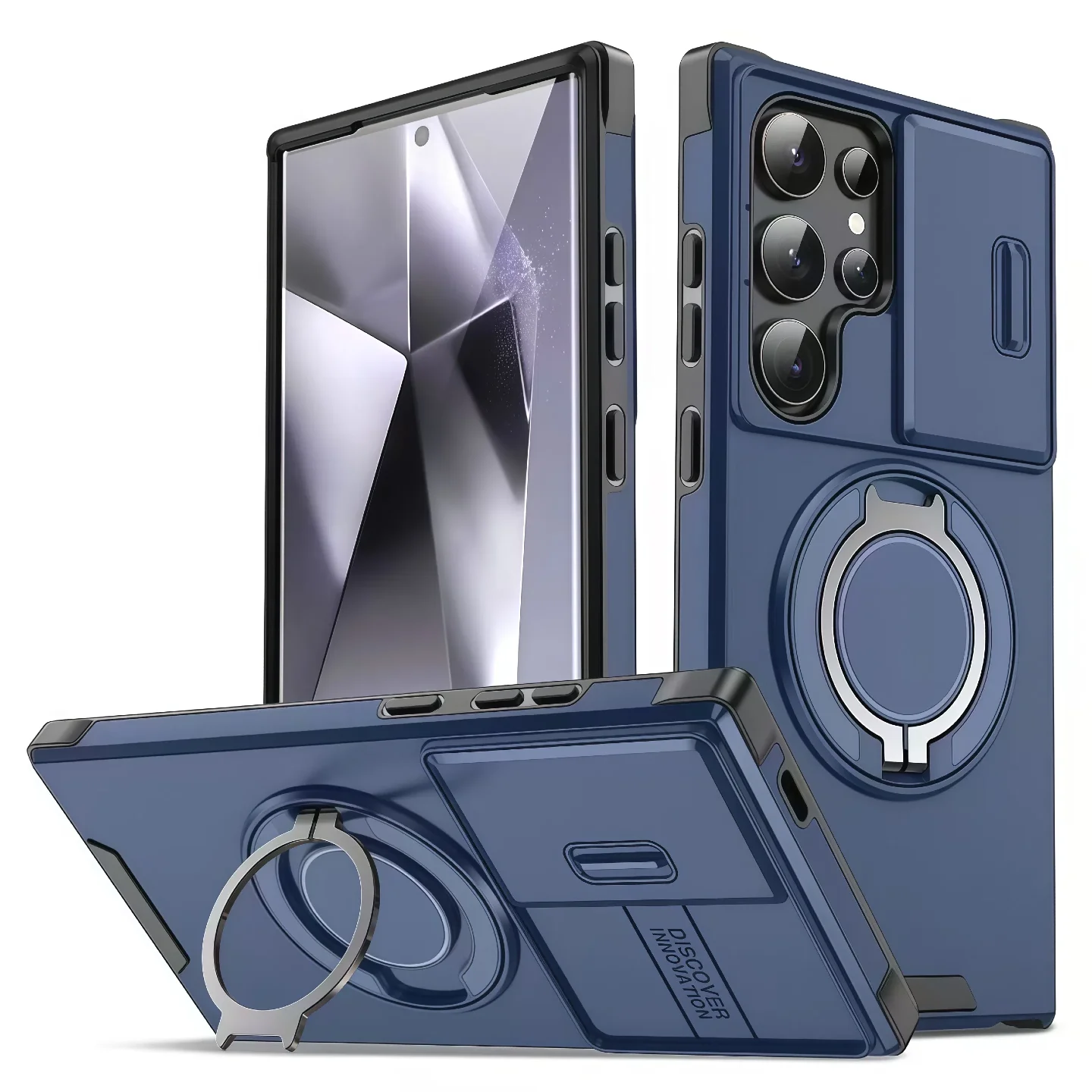 Magnetische Saug-Funk-Telefonobjektiv für Galaxy A16 S25 S24 S23 Ultra Plus A35 5G A55 mit Schutzhalterungsring