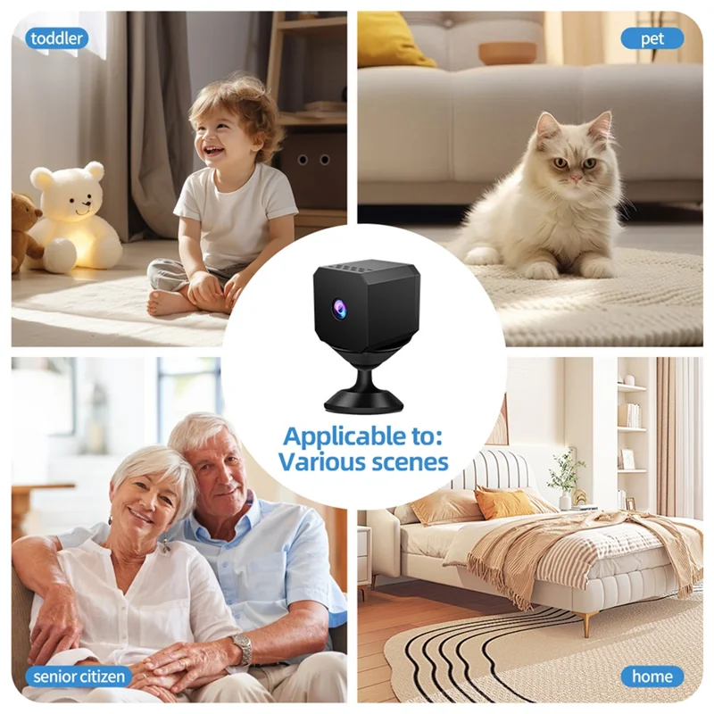 B88B-4K HD كاميرا مراقبة ثنائي النطاق واي فاي للرؤية الليلية مراقبة الطفل عن بعد كاميرا مراقبة الحماية الأمنية