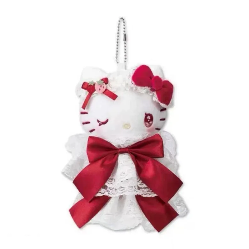 Kawaii Sanrio Hello Kitty Langes Bein Dress Up Kimono Kleiner Bär Plüschtiere Schlüsselanhänger Niedlicher Cartoon Rucksack Anhänger Dekoration Geschenk