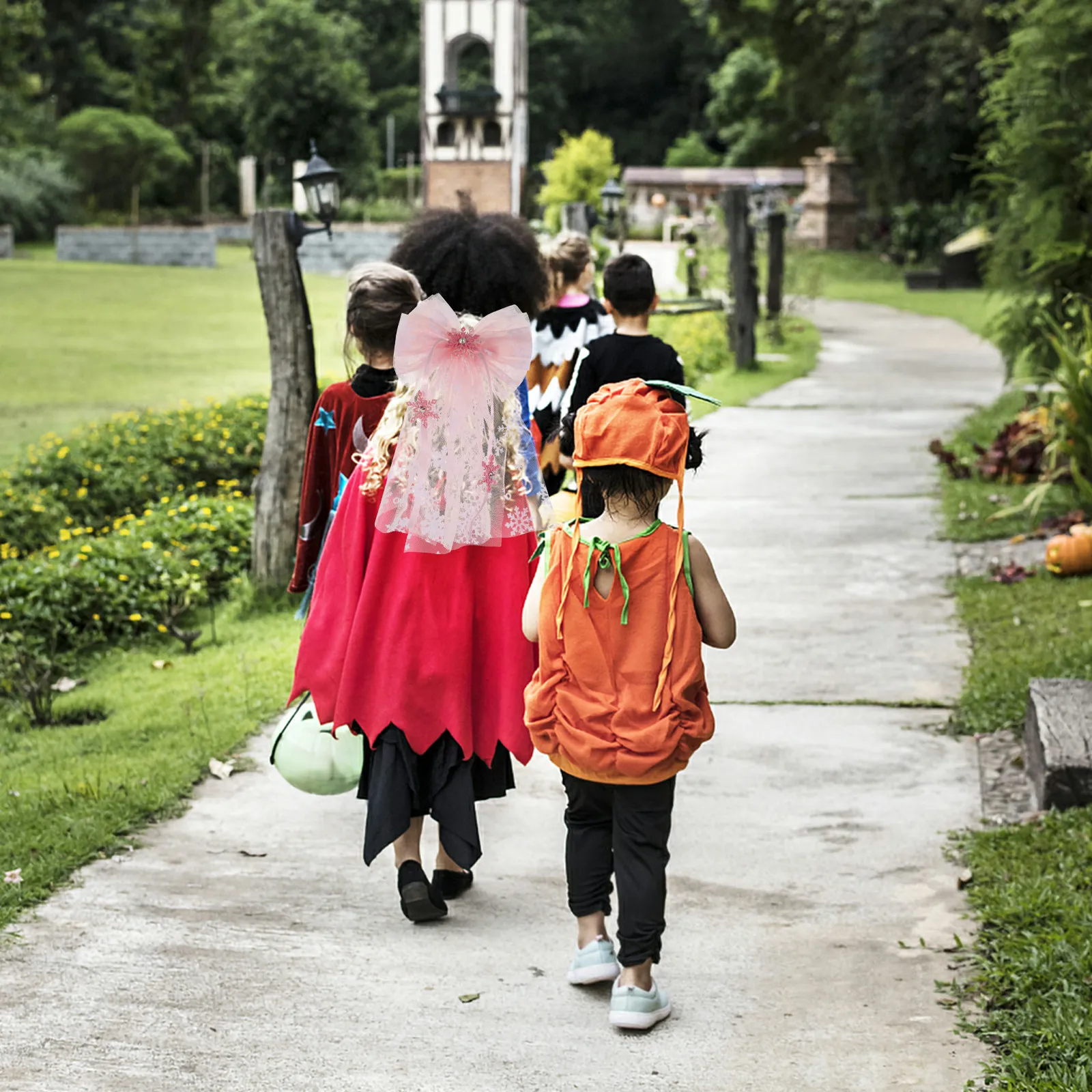 

1Pcs Snowflake Gauze Hairpin Fairy Ribbon Headdress Baby Hair Accessory Performance Party Clip Kids Gauze Hairpin