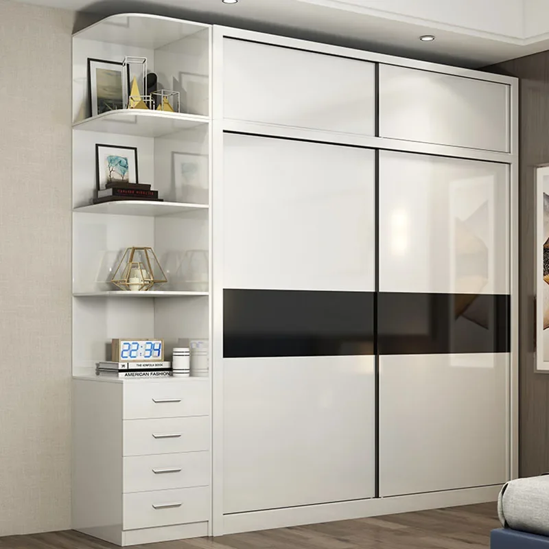 Armario Europeo Moderno, Ahorrador de Espacio, Organizador de Ropa Blanco, Armario de Dormitorio, Ropero Armable, Muebles para el Hogar
