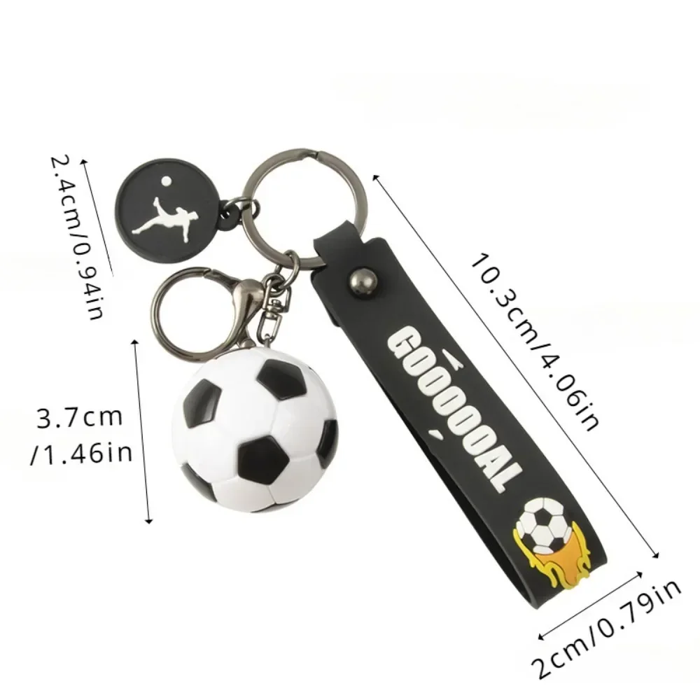 Gantungan kunci sepak bola untuk Fan PVC lem lembut gantungan kunci sepak bola liontin Aksesori tas dekorasi Qatar cangkir Souvenir gantungan kunci hadiah