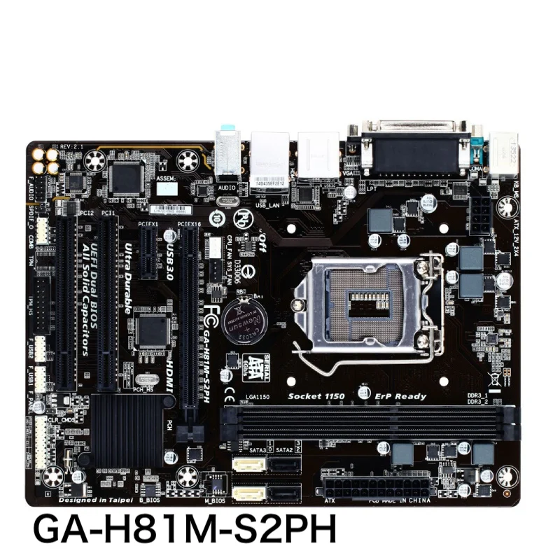 

For Gigabyte GA-H81M-S2PH Motherboard H81 16GB LGA 1150 DDR3 Mainboard 100% Tested OK Fully Work Free Shipping