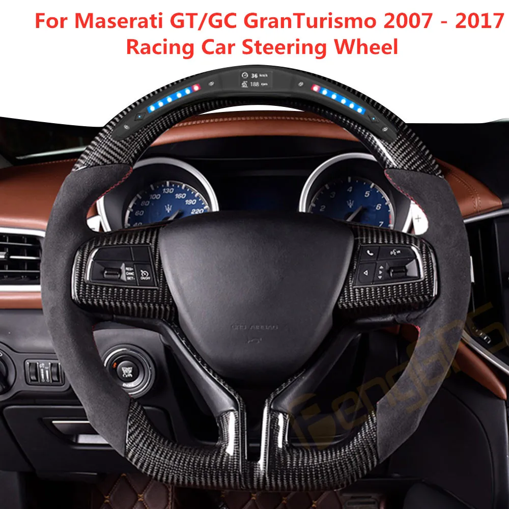 

For Maserati GT/GC GranTurismo 2007 - 2017 Racing Car Steering Wheel Carbon Fiber Car Steering Wheel Buttons Multimedia Player