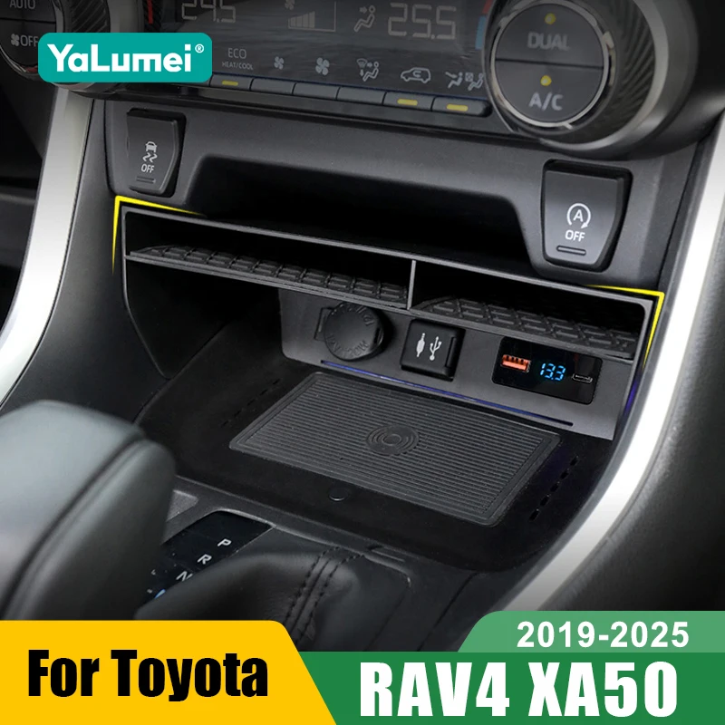 Für Toyota RAV4 XA50 2019 2020 2021 2022 2023 2024 2025 Hybrid Auto Mittelkonsole Aufbewahrungsbox Organizer Box Zubehör