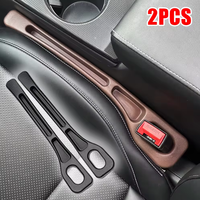 2pcs Car Seat Gap Filler Organizer Waterproof Car Seat Gap Plug Strip with 2 Grooves Seat Gap Storage Auto Interior Accessories