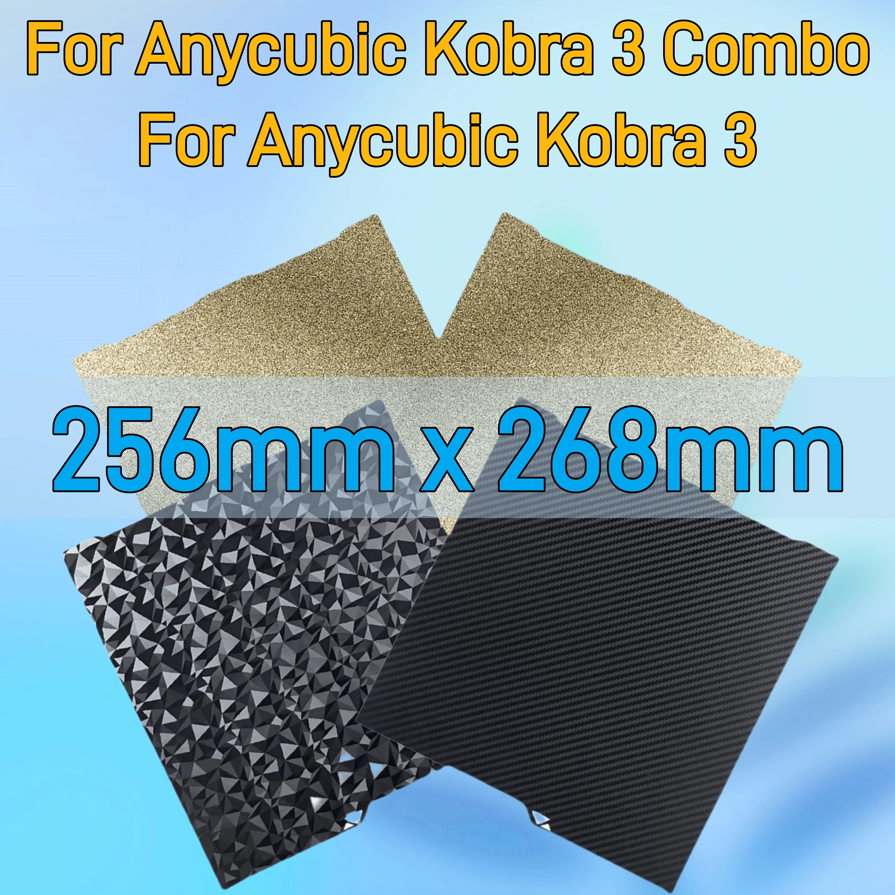 

Для Anycubic kobra 3 Combo Build Plate 256x268 Пружинный стальной лист PEO PET PEY Sheet Anycubic kobra 3, сборная пластина, детали 3d-принтера