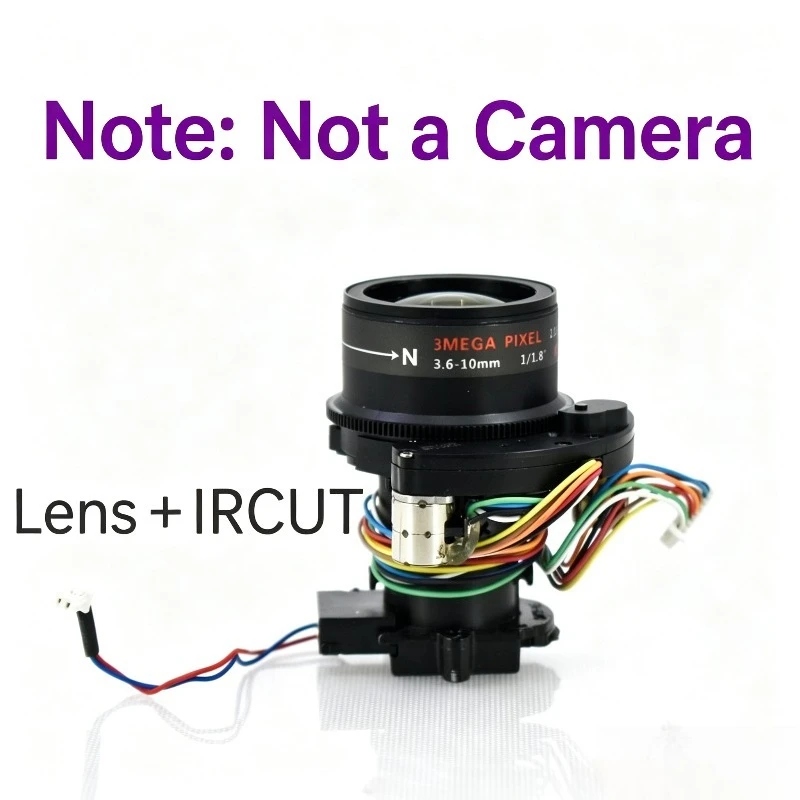 3MP Motorized Zoom Security Camera Lens, Focal Length 3.6-10mm, 1/1.8