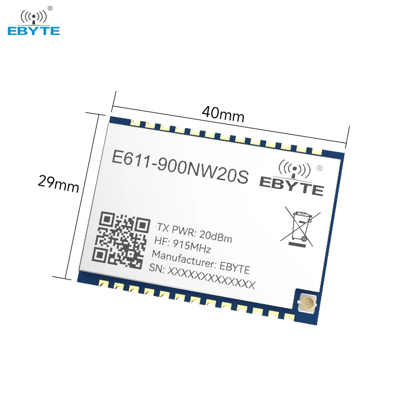 915MHz Long Distance Data and Image Transmission Module Star Networking EBYTE E611-900NW20S 1KM Wireless Module AT Command